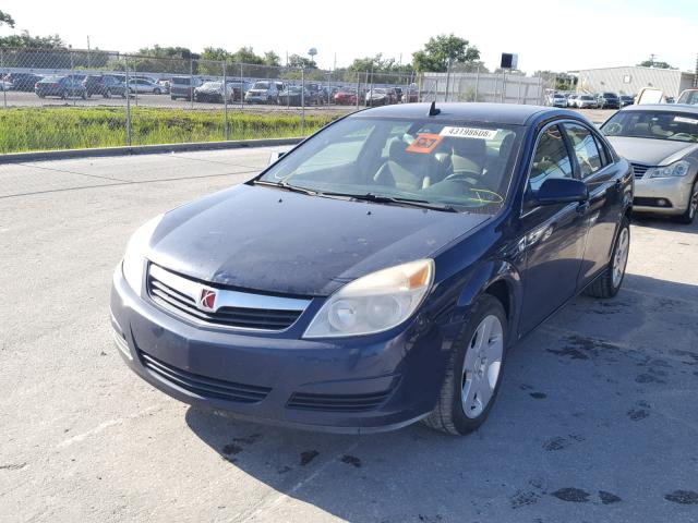 1G8ZS57B89F129811 - 2009 SATURN AURA XE BLUE photo 2