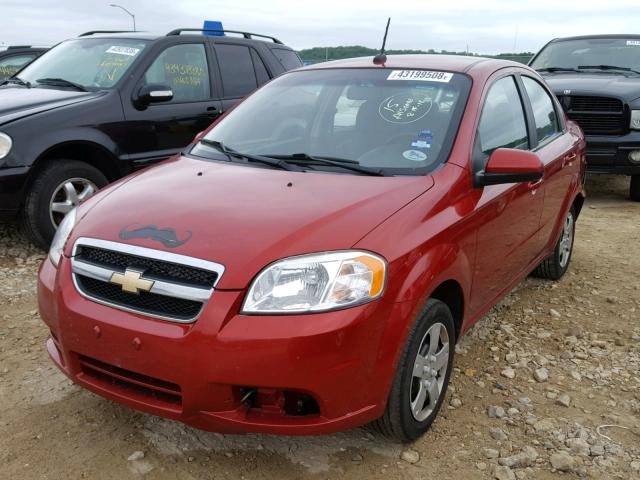 KL1TD5DE2AB132047 - 2010 CHEVROLET AVEO LS RED photo 2