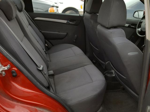 KL1TD5DE2AB132047 - 2010 CHEVROLET AVEO LS RED photo 6