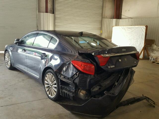 KNALW4D43F6022366 - 2015 KIA K900 BLUE photo 3