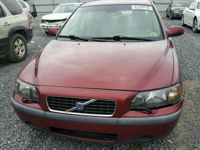 YV1RS61T132278616 - 2003 VOLVO S60 MAROON photo 10