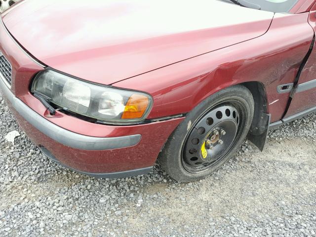 YV1RS61T132278616 - 2003 VOLVO S60 MAROON photo 9