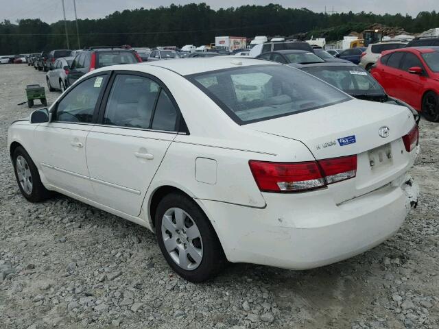 5NPET46C97H241347 - 2007 HYUNDAI SONATA WHITE photo 3