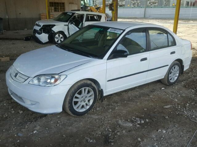 1HGES16335L019415 - 2005 HONDA CIVIC WHITE photo 2