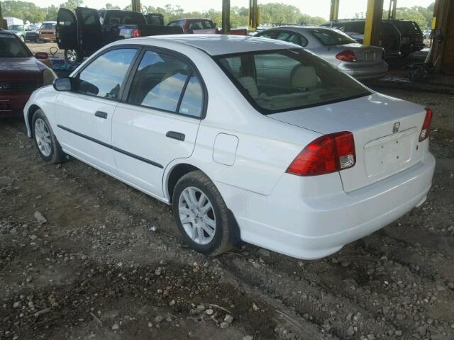 1HGES16335L019415 - 2005 HONDA CIVIC WHITE photo 3