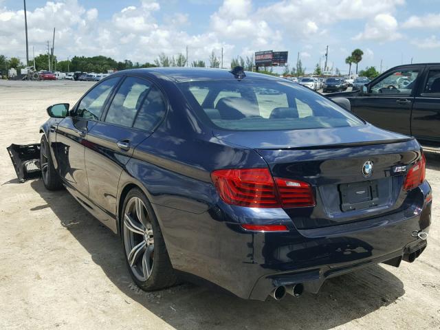 WBSFV9C52ED593196 - 2014 BMW M5 BLUE photo 3