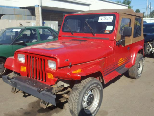 2J4FY39S5NJ521830 - 1992 JEEP WRANGLER / RED photo 2