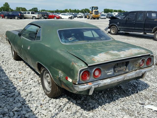 BS23G2B259944 - 1972 PLYMOUTH BARRACUDA GREEN photo 3