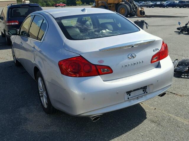 JN1CV6AR5BM356439 - 2011 INFINITI G37 SILVER photo 3