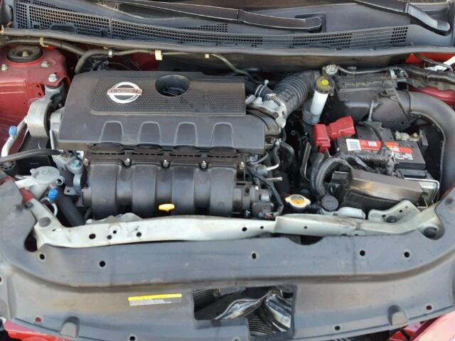 3N1AB7AP2DL709768 - 2013 NISSAN SENTRA S BURGUNDY photo 7