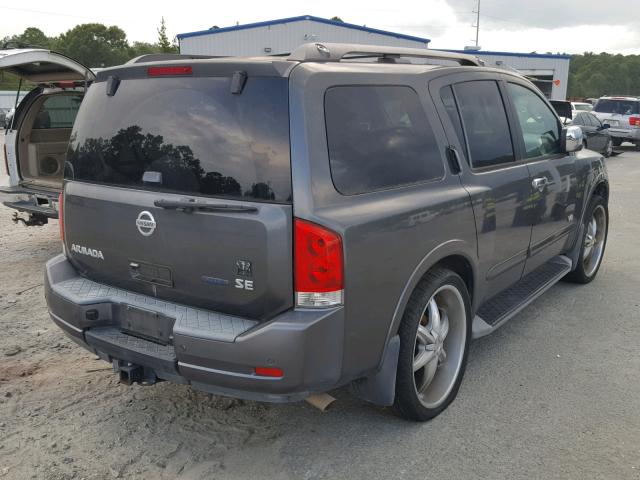 5N1BA08D98N614486 - 2008 NISSAN ARMADA SE GRAY photo 4