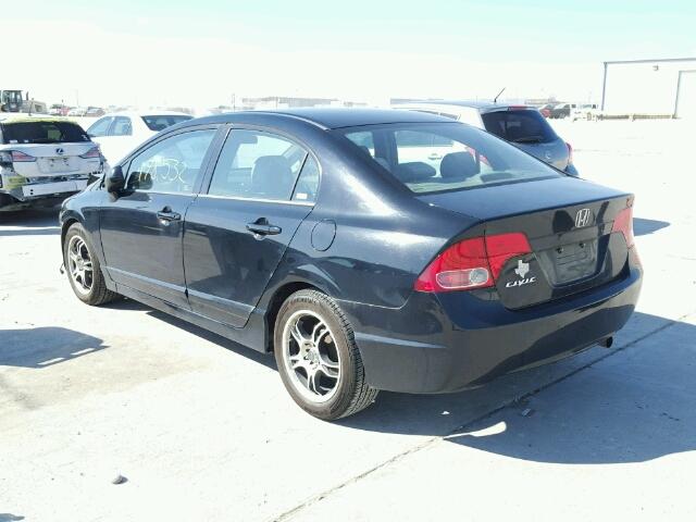 2HGFA16548H335156 - 2008 HONDA CIVIC BLACK photo 3