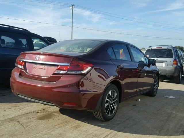 19XFB2F83FE029439 - 2015 HONDA CIVIC EX MAROON photo 4