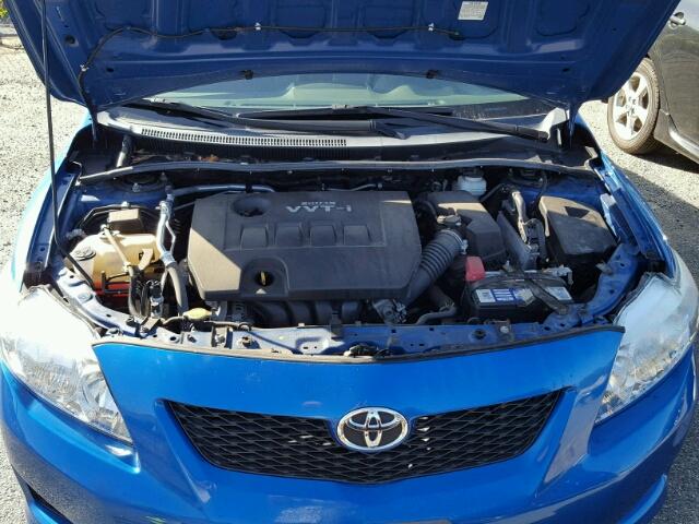 2T1BU4EEXAC497526 - 2010 TOYOTA COROLLA BLUE photo 7