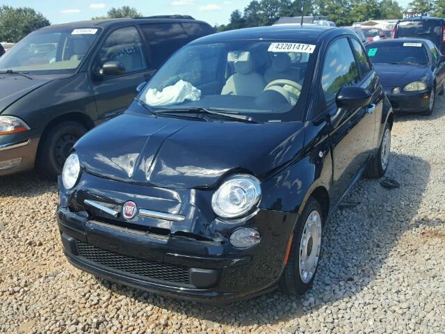 3C3CFFAR7DT554922 - 2013 FIAT 500 POP BLACK photo 2