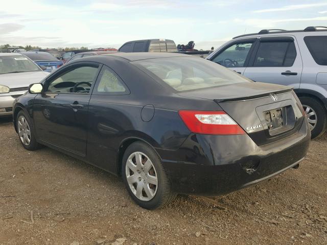 2HGFG12666H556879 - 2006 HONDA CIVIC LX BLACK photo 3