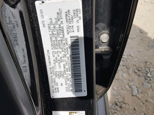 JTLKT324740154488 - 2004 TOYOTA SCION XB Qara foto 10