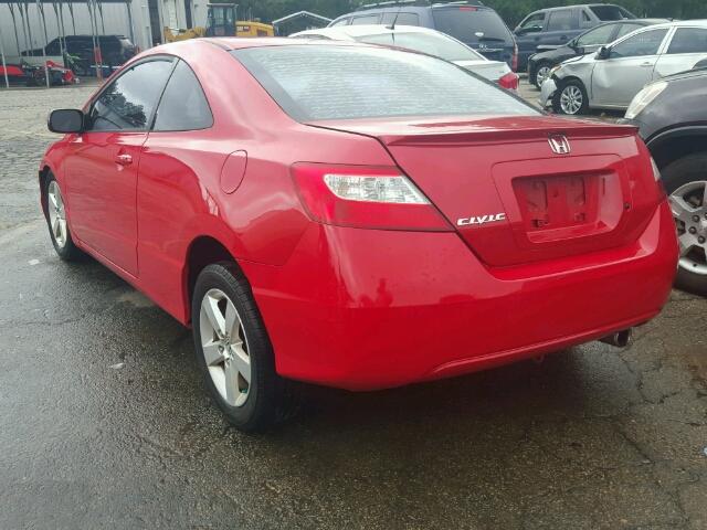 2HGFG11867H510473 - 2007 HONDA CIVIC EX RED photo 3