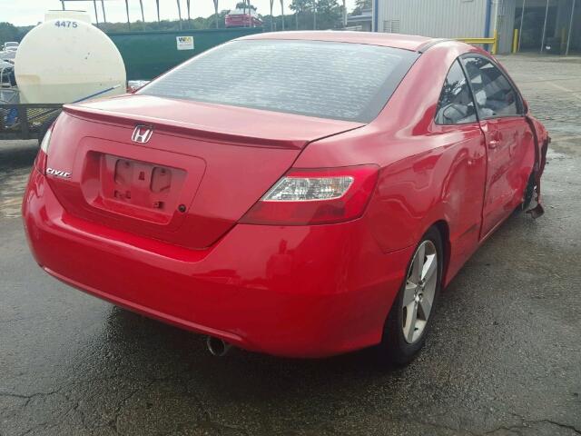 2HGFG11867H510473 - 2007 HONDA CIVIC EX წითელი ფოტო 4