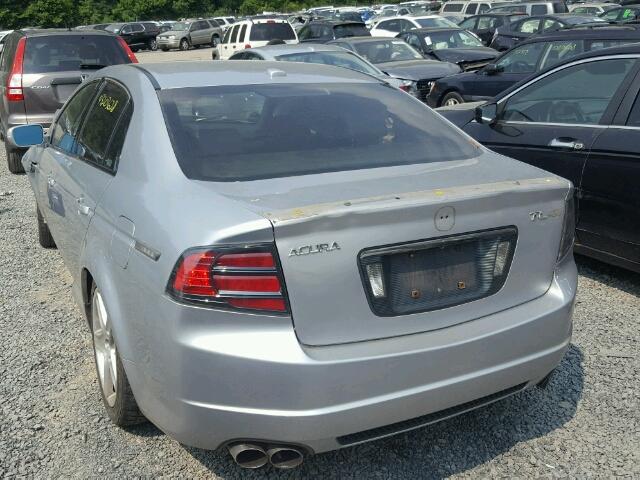 19UUA76517A034335 - 2007 ACURA TL TYPE S SILVER photo 3