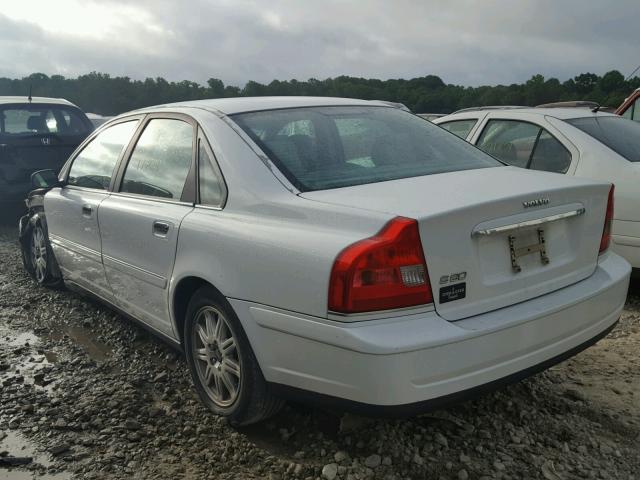 YV1TS592X51390870 - 2005 VOLVO S80 2.5T WHITE photo 3