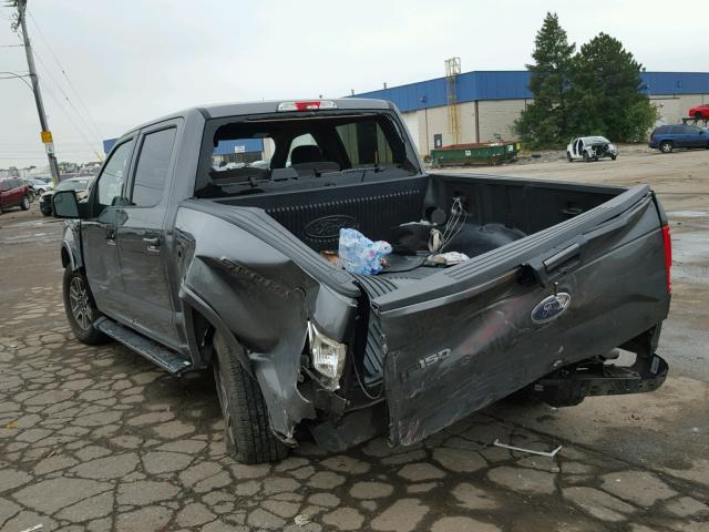 1FTEW1EP0HFB08658 - 2017 FORD F150 SUPER GRAY photo 3