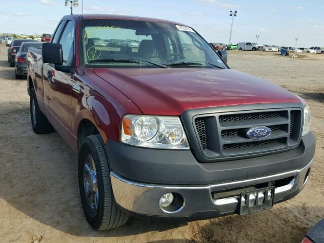 1FTRF12258KC10541 - 2008 FORD F150 BURGUNDY photo 1