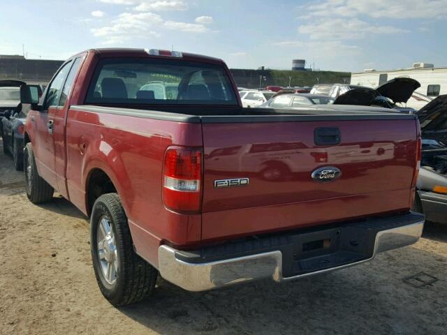 1FTRF12258KC10541 - 2008 FORD F150 BURGUNDY photo 3