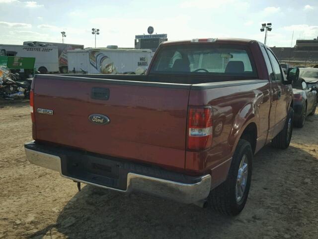 1FTRF12258KC10541 - 2008 FORD F150 BURGUNDY photo 4