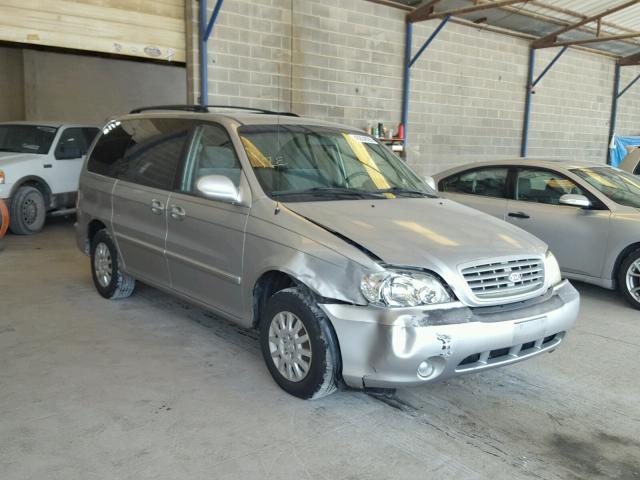 KNDUP131636422024 - 2003 KIA SEDONA EX SILVER photo 1