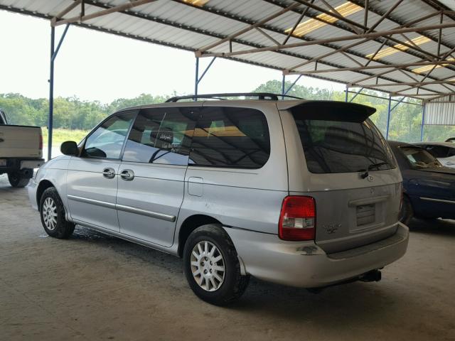 KNDUP131636422024 - 2003 KIA SEDONA EX SILVER photo 3