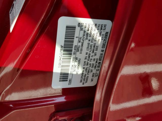 JN1BJ1CP2HW016510 - 2017 NISSAN ROGUE SPOR RED photo 10