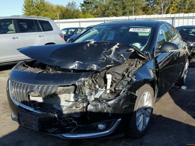 2G4GL5EX8E9215966 - 2014 BUICK REGAL BLACK photo 2