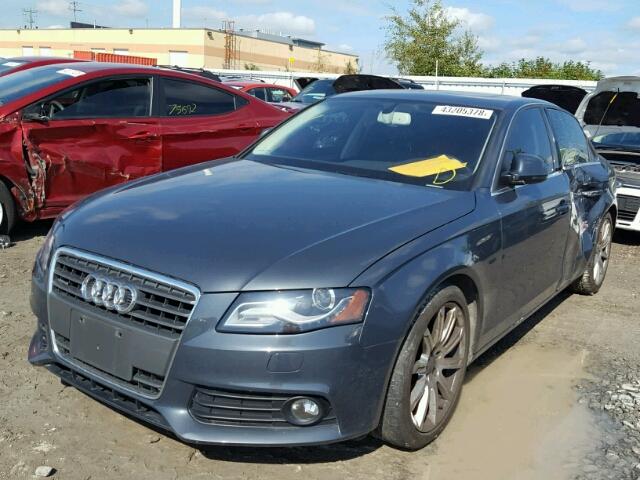 WAULF68K39N041594 - 2009 AUDI A4 2.0T QU GRAY photo 2