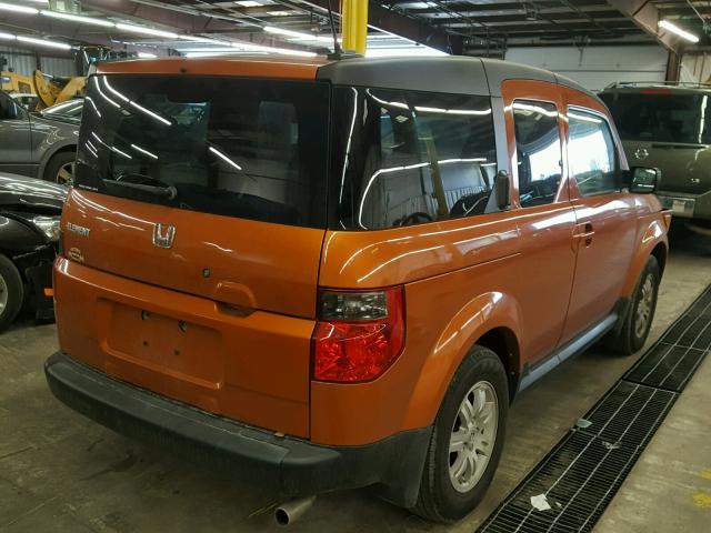 5J6YH28768L002378 - 2008 HONDA ELEMENT EX ORANGE photo 4