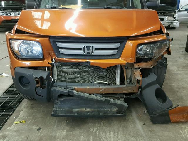 5J6YH28768L002378 - 2008 HONDA ELEMENT EX ORANGE photo 9