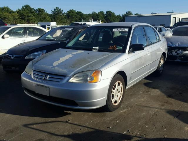 2HGES16652H525878 - 2002 HONDA CIVIC LX GRAY photo 2