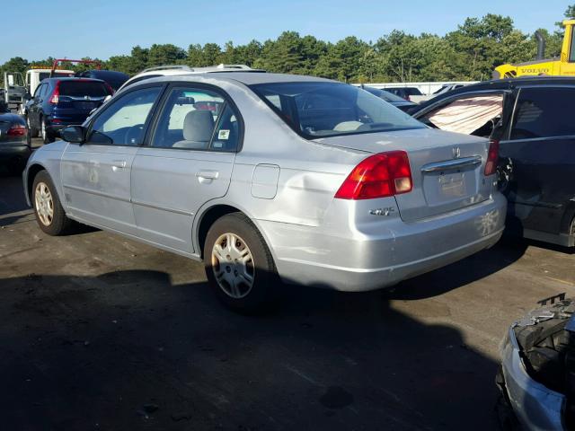 2HGES16652H525878 - 2002 HONDA CIVIC LX GRAY photo 3