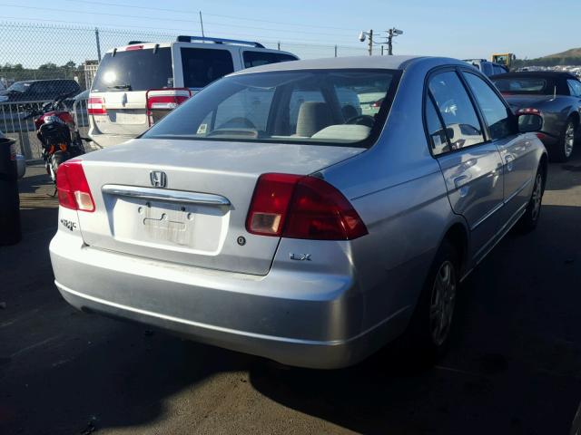 2HGES16652H525878 - 2002 HONDA CIVIC LX GRAY photo 4