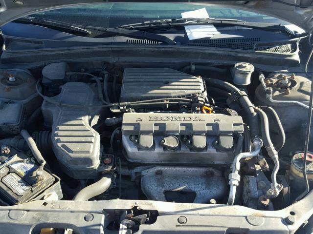 2HGES16652H525878 - 2002 HONDA CIVIC LX GRAY photo 7