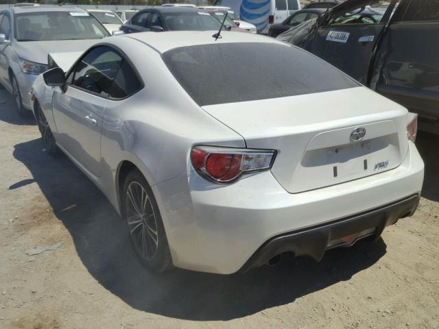 JF1ZNAA18D2716229 - 2013 TOYOTA SCION FR-S WHITE photo 3