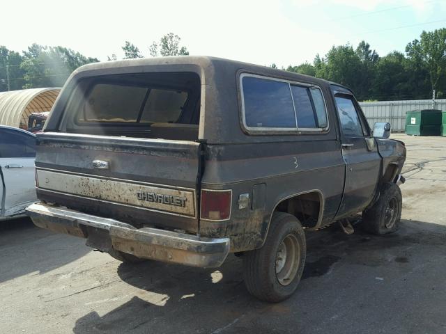 1G8EK18HXFF173962 - 1985 CHEVROLET BLAZER K10 GRAY photo 4