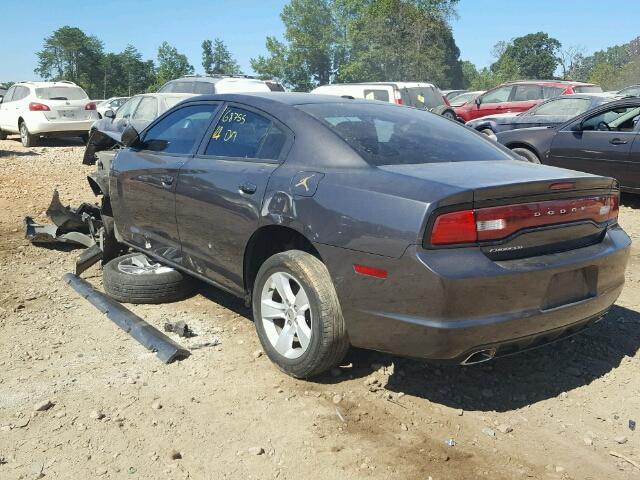 2C3CDXBG4DH571646 - 2013 DODGE CHARGER SE CHARCOAL photo 3