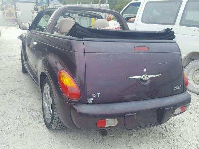 3C3AY75S35T362581 - 2005 CHRYSLER PT CRUISER PURPLE photo 3