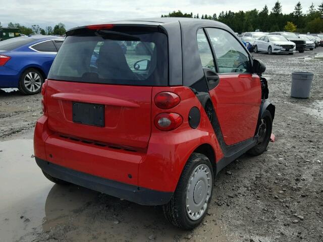 WMEEJ3BAXAK384936 - 2010 SMART FORTWO PUR RED photo 4