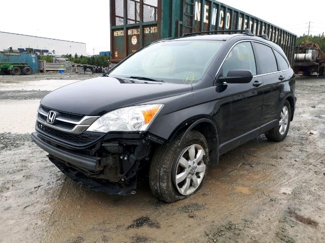 5J6RE4H37BL821431 - 2011 HONDA CR-V LX BLACK photo 2