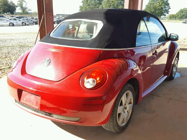 3VWRF31Y17M422374 - 2007 VOLKSWAGEN NEW BEETLE RED photo 4