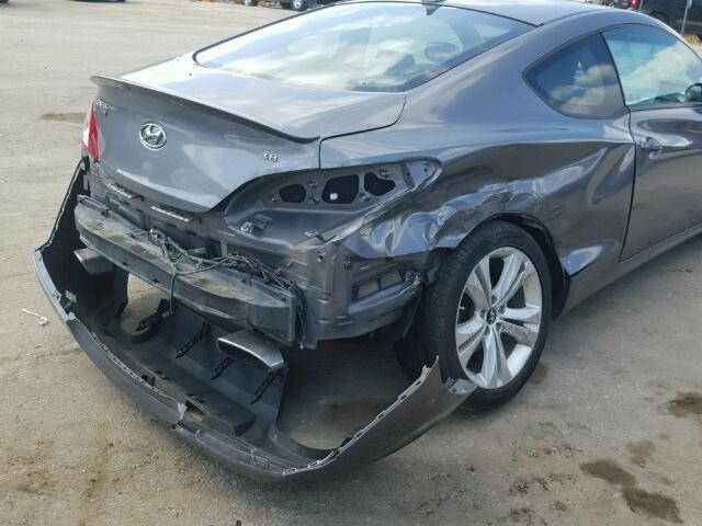 KMHHU6KH2BU047955 - 2011 HYUNDAI GENESIS CO CHARCOAL photo 9