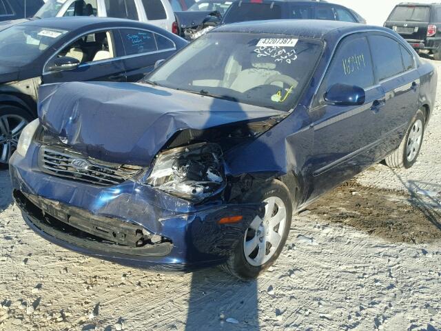 KNAGE123875131247 - 2007 KIA OPTIMA BLUE photo 2