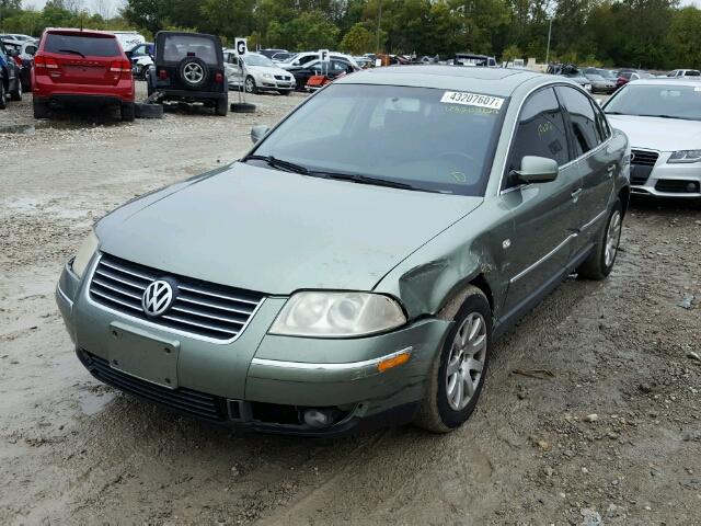 WVWPH63B03P181040 - 2003 VOLKSWAGEN PASSAT GREEN photo 2